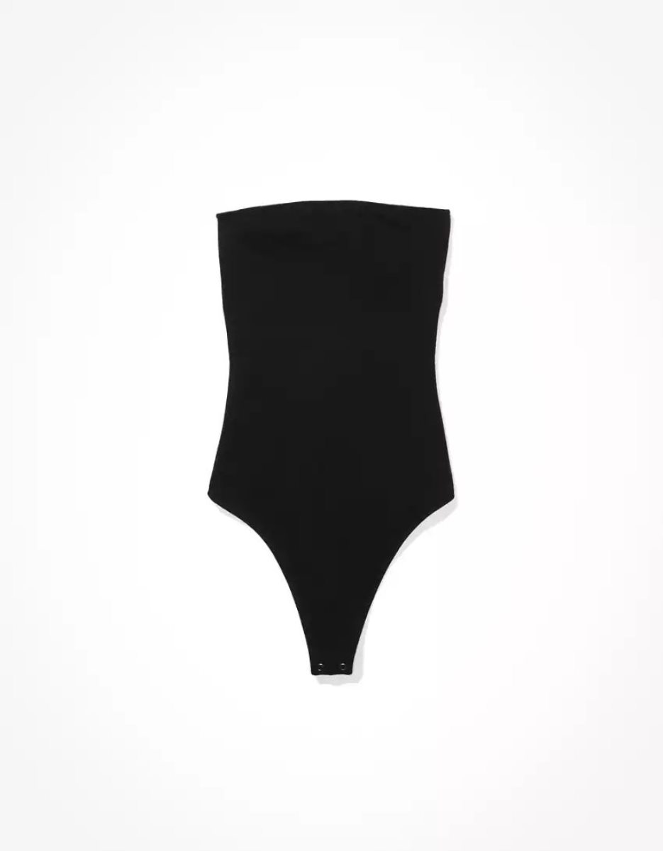 Body American Eagle AE Twist-Back Tube Noir Femme | TPI-87752035